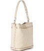 BRAHMIN Tiramisu Manava Celina Raffia Bucket Bag, Color:Tiramisu - Image 4