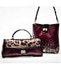 BRAHMIN Towers Collection Cherry Lacquer Dayan Satchel Bag, Color:Cherry Lacquer - Image 5