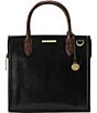 BRAHMIN Tuscan Collection Black Caroline Satchel Bag, Color:Black - Image 1