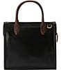 BRAHMIN Tuscan Collection Black Caroline Satchel Bag, Color:Black - Image 2