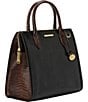 BRAHMIN Tuscan Collection Black Caroline Satchel Bag, Color:Black - Image 4