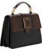 BRAHMIN Tuscan Collection Black Hallie Satchel Bag, Color:Black - Image 4