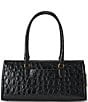 BRAHMIN Vanderbilt Collection Black Sophia Satchel Bag, Color:Black - Image 2