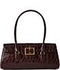 BRAHMIN Vanderbilt Collection Ganache Dayan Satchel Bag, Color:Ganche - Image 1