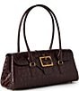 BRAHMIN Vanderbilt Collection Ganache Dayan Satchel Bag, Color:Ganche - Image 4