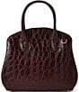 BRAHMIN Vanderbilt Collection Ganache Rosetta Satchel Bag, Color:Ganache - Image 2