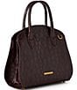 BRAHMIN Vanderbilt Collection Ganache Rosetta Satchel Bag, Color:Ganache - Image 4