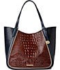 BRAHMIN Vesper Collection Navy Aliza Tote Bag, Color:Navy - Image 1