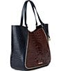 BRAHMIN Vesper Collection Navy Aliza Tote Bag, Color:Navy - Image 4