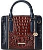 BRAHMIN Vesper Collection Navy Cami Satchel Bag, Color:Navy - Image 1