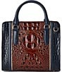 BRAHMIN Vesper Collection Navy Cami Satchel Bag, Color:Navy - Image 2