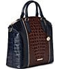 BRAHMIN Vesper Collection Navy Large Duxbury Satchel Bag, Color:Navy - Image 4