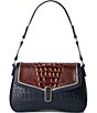 BRAHMIN Vesper Collection Navy Nerida Shoulder Bag, Color:Navy - Image 1