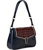 BRAHMIN Vesper Collection Navy Nerida Shoulder Bag, Color:Navy - Image 4