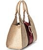 BRAHMIN Westlake Collection Adrian Sculptural Crocodile Hardware Satchel Bag, Color:Multi - Image 4