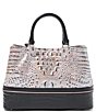 BRAHMIN Whittier Collection Denise Silk Mist Small Satchel Bag - Image 2