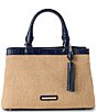 BRAHMIN Windswept Collection Small Denise Raffia Satchel Bag - Image 1