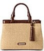 BRAHMIN Windswept Collection Small Denise Raffia Satchel Bag - Image 5