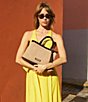 BRAHMIN Windswept Collection Small Denise Raffia Satchel Bag - Image 6