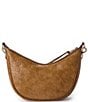 BRAHMIN Zostera Collection Percy Crescent Crossbody Bag, Color:Cashew - Image 2