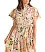 Brave + True Alice Collared Short Sleeve Tie Waist Button Front Midi Dress - Image 5
