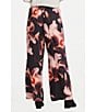 Brave + True Astrid Coordinating Floral Print Drawstring Wide Leg Pants, Color:Night Orchid - Image 2