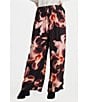 Brave + True Astrid Coordinating Floral Print Drawstring Wide Leg Pants, Color:Night Orchid - Image 3