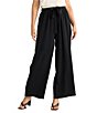 Brave + True Astrid Drawstring Wide Leg Pants, Color:Black - Image 1