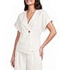 Brave + True Coordinating Origami V-Neck Short Sleeve Top - Image 1