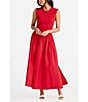 Brave + True Daphne Jersey Rib Sleeveless Crew Neck Maxi Dress, Color:Chili - Image 4