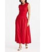 Brave + True Daphne Jersey Rib Sleeveless Crew Neck Maxi Dress, Color:Chili - Image 5