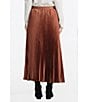 Brave + True Identity Pleated A-Line Midi Skirt, Color:Chestnut - Image 2