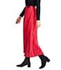 Brave + True Identity Pleated Maxi Skirt, Color:Red - Image 3