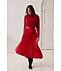 Brave + True Identity Pleated Maxi Skirt, Color:Red - Image 5