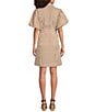 Brave + True Lenni Gingham Button Front Belted Mini Dress - Image 2