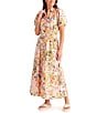 Brave + True Meadow Floral Collared Short Puff Sleeve Button Front Blouse - Image 4