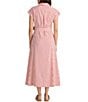 Brave + True Portia Short Sleeve Striped Collared Button Front Midi Shirt Dress - Image 5