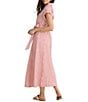 Brave + True Portia Short Sleeve Striped Collared Button Front Midi Shirt Dress - Image 6