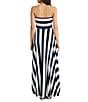 Brave + True Thandie Sleeveless Strapless Horizontal Bodice Stripe Fit And Flare Maxi Dress, Color:Navy Stripe - Image 2