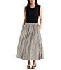 Brave + True Daphne Striped Sleeveless Crew Neck Maxi Dress, Color:Black/White - Image 1