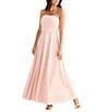 Brave + True Thandie Sleeveless Strapless Striped Maxi Dress, Color:Ecru/Pink - Image 3