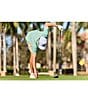 Breezy Golf Magnolias Short Sleeve Polo Shirt, Color:Green - Image 3