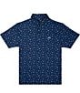 Breezy Pop Off Americana Printed Performance Short Sleeve Polo Shirt - Image 1
