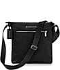 Color:Black - Image 1 - Rhapsody Zip Nylon Crossbody Bag