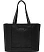 Color:Black - Image 2 - Solid Black Baseline Traveler Tote Bag