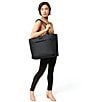 Color:Black - Image 5 - Solid Black Baseline Traveler Tote Bag