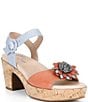 Brioso Blakelee Leather Flower Platform Sandals - Image 1