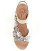 Brioso Brylee Embossed Leather Disk Embellished Platform Sandals - Image 5