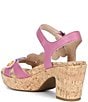 Brioso Brylee Leather Disk Embellished Cork Platform Sandals - Image 3