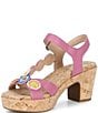 Brioso Brylee Leather Disk Embellished Cork Platform Sandals - Image 4